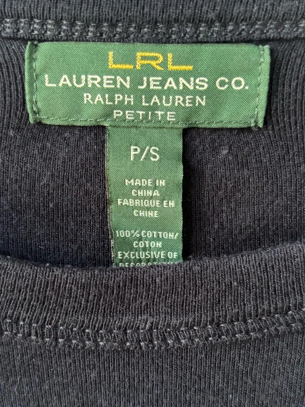 Lauren Ralph Lauren Navy & Light Blue Striped Crest Sweater